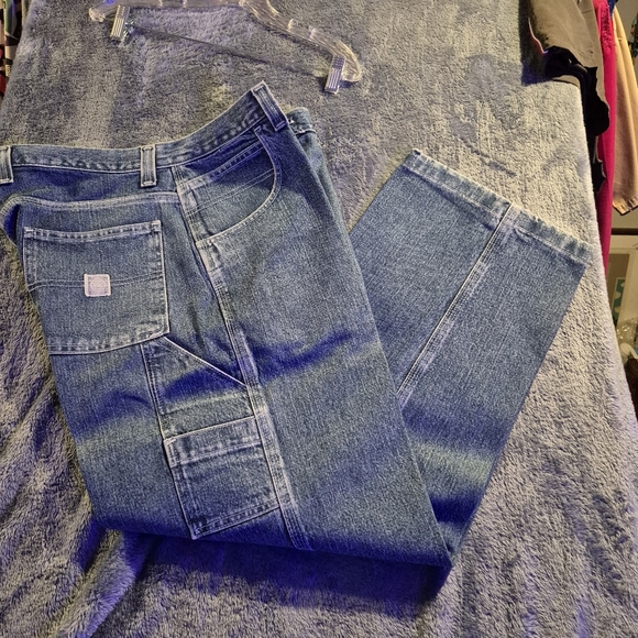 Y2k Faded Glory Mens Carpentar Jeans 38 x 30  %100 Cotton - Picture 1 of 8